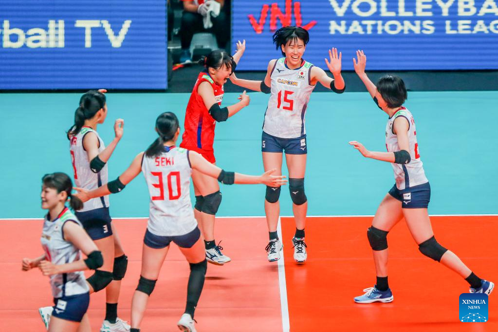 Japan beat China for 8th consecutive win in women's Volleyball Nations