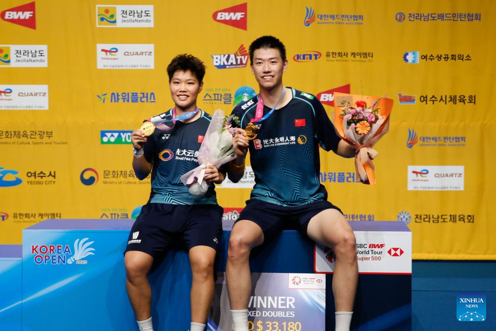 Feng Yanzhe, Huang Dongping of China win mixed doubles at BWF Korea