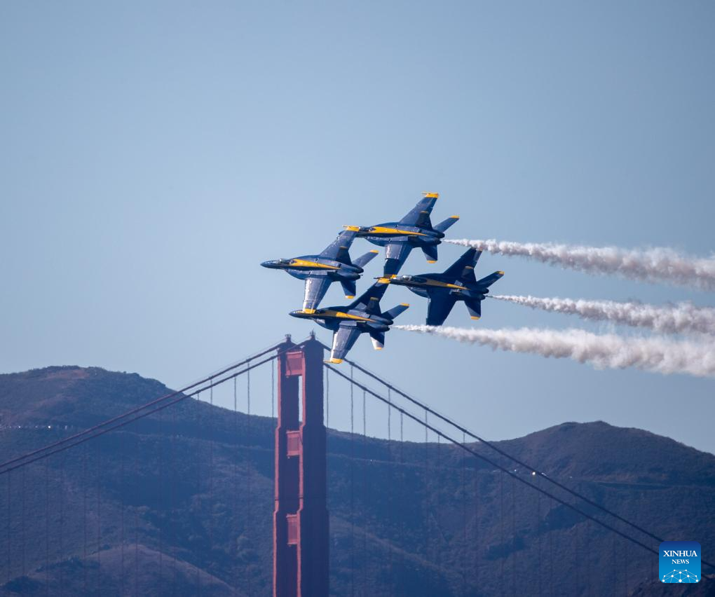 Air show of annual Fleet Week activities held in San FranciscoXinhua