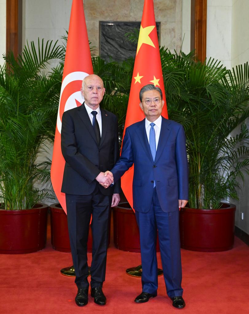 China S Top Legislator Meets With Tunisian President Xinhua