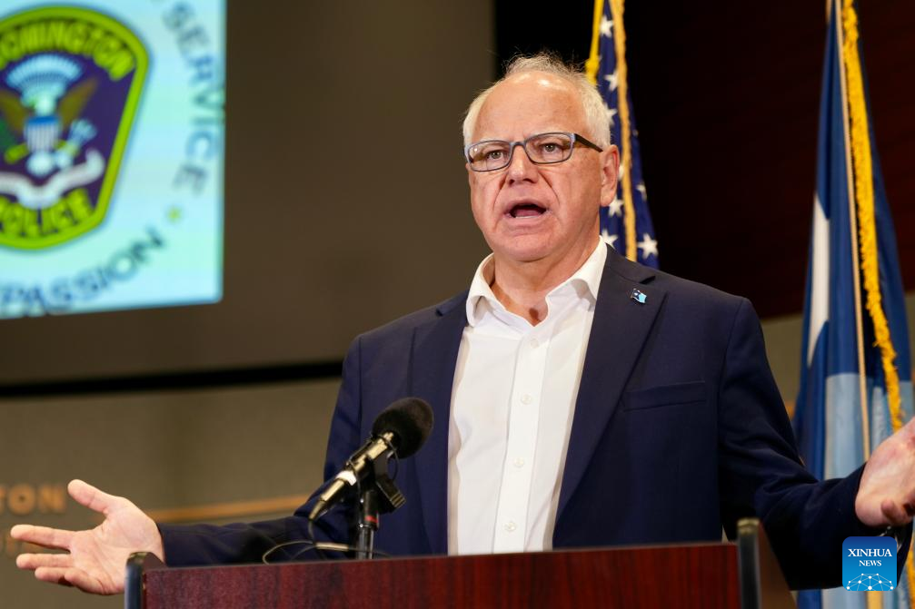 Harris picks Minnesota Governor Tim Walz as running mateXinhua